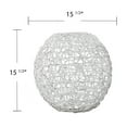 thumbnail image 4 of SEI Furniture Alakesh Round Woven Pendant Lamp Shade in White, 4 of 4