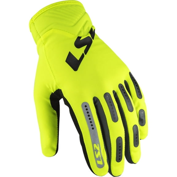 LS2 Bend Men's Touring Gloves, Hi-Visibility Yellow/Grey