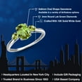 thumbnail image 2 of Gem Stone King 10K White Gold Green Peridot 3-Stone Ring for Women | 1.66 Cttw | Oval 8X6MM | Gemstone August Birthstone | Size 9, 2 of 6