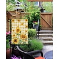 thumbnail image 5 of Sunflower Garden Flag 12x18 Inch Double Sided Yellow Plaid Outdoor Garden Banner for Porch Balcony Yard Seasonal Holiday Welcome Decoration, 5 of 6