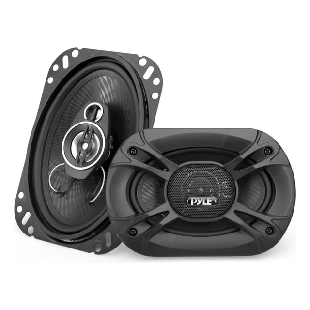 Par de Bocinas Universales para Estéreo de Coche Pyle 300W, 4" x 6", 3 Vías, Altavoces de Audio Profesional Triaxial, Reemplazo Rápido de Componentes OEM, Montaje en Puerta/Panel Lateral de Vehículo