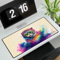 thumbnail image 3 of Hippie Scottish Fold Portrait oil painting Watercolor Tie-dye Vintage Desk Mat Full Keyboard Mouse Pad Cat Lover Kitten Owner Gifts Large Mousepad - 00015, 3 of 5