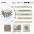 thumbnail image 4 of PowerSellerUSA Self-Stick Vinyl Modern Geometric Floor Tiles Ultra Durable 1.5mm Thick Tiles, 4-Pack/80 Square Ft., 12" x 12", Beige/Brown Swirls, 4 of 8