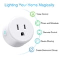 thumbnail image 3 of Smart Plug WiFi Smart Outlet with Remote Control, Etl & FCC Certified, 16A Max Load, No Hub Required, WiFi Smart Plugs with Voice Control, Schedule & Timer Function,1 Pack, 3 of 7