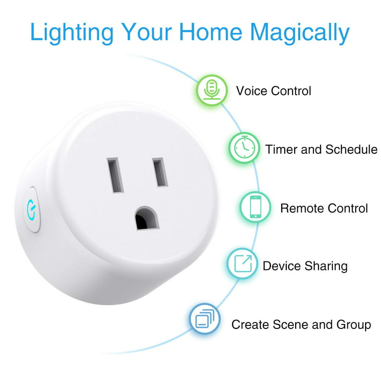 16A Heavy Duty Dual Outlet Outdoor Smart Wi-Fi Plug Timer Outlet Switch,  Compatible with Alexa and Google Assistant, Courtyard Sockets