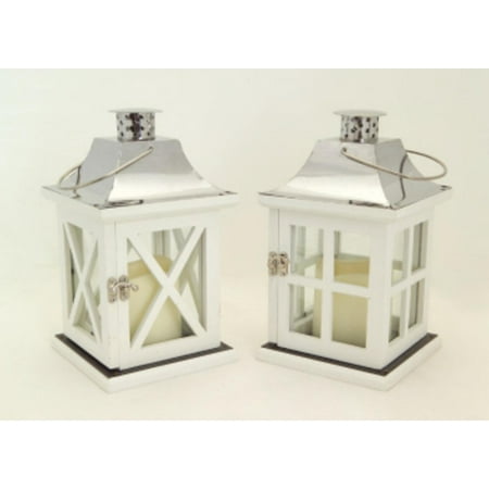 lanterns operated battery outdoor timers silver candle led pack