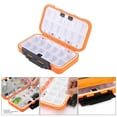 thumbnail image 2 of Double-Sided Fishing Box Organizer,Deep Large Hooks Accessory Storage Trays Case with Adjustable Dividers - Orange,, 2 of 9