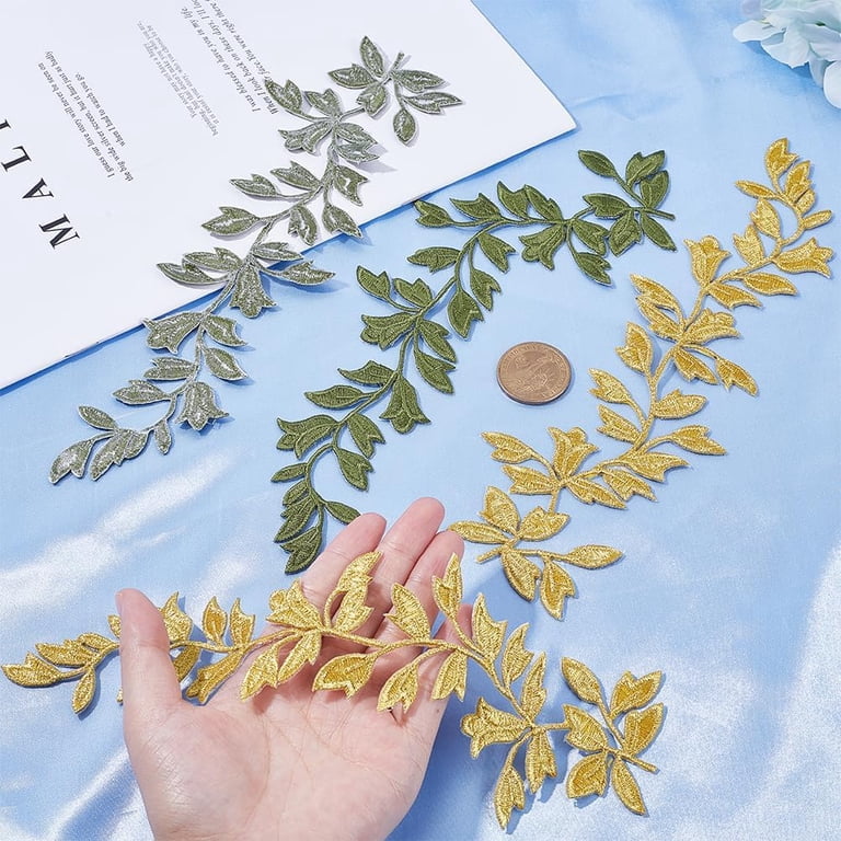 4Pcs 2 Colors Leaf Lace Fabric Vine Embroidered Patches Sewing Green Leaves Patch Trim Applique Lace for Women DIY Sewing Trim Wedding Dress Accessories DIY Decoration Clothes Colorful - Walmart.com 4Pcs 2 Colors Leaf Lace Fabric Vine Embroidered Patches Sewing Green Leaves Patch Trim Applique Lace for Women DIY Sewing Trim Wedding Dress Accessories DIY Decoration Clothes Colorful - Walmart.com