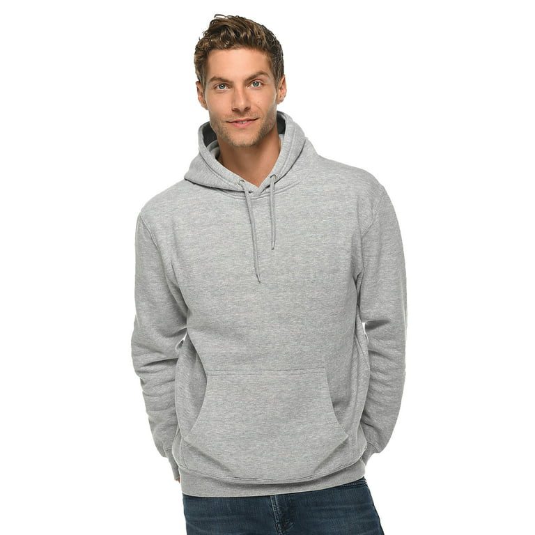 H&H Men's Plain Hooded Sweatshirt Grey Marle