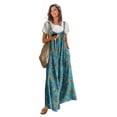 thumbnail image 1 of Monos YESNO casual de pierna ancha con estampado floral bohemio para mujer, algodón, 1 of 5