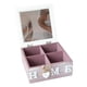 thumbnail image 3 of Caja de almacenamiento de madera, organizador de escritorio, multiusos, para regalos, joyero, 4 ranuras Púrpura, 3 of 9