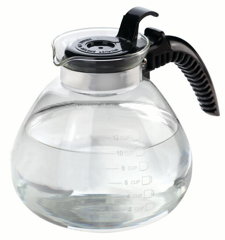 Home Basics Glass Tea Kettle with Easy Open Lid