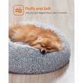 thumbnail image 3 of Cama para perros Feandrea Cama con forma de rosquilla felpa suave gris, 3 of 9
