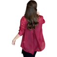 thumbnail image 1 of Summer Sunscreen Chiffon Shirt, Sun Protection Chiffon Blouse Lightweight, Summer Sunscreen Chiffon Blouse, 1 of 7