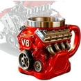 thumbnail image 3 of V8 Engine Coffee Mug, 3D Mechanical Coffee Cup, Vacuum Insulated Stainless Steel Resin Mug for Car Enthusiasts, Retro Car Lovers, Scratch-Resistant, Perfect for Garage/Road Trips, 3 of 6