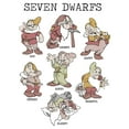 thumbnail image 2 of Mens Snow White and the Seven Dwarfs Name Grid T Shirt, 2 of 5