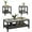 Gray, variant on AWQM 3 Pieces Coffee Table Set, Industrial Coffee Table with 2 Square End Side Tables, Modern Living Room Table Set with Metal Frame for Apartment Home Office, Black