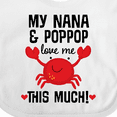 thumbnail image 4 of Inktastic Nana and Poppop Love Me Crab Boys or Girls Baby Bib, 4 of 4