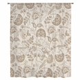 thumbnail image 2 of Khaki Fruit Sheer Curtains 63 Inches Long, Country Retro Floral Botanical Plant Light Filering Curtains, Breathable Simi Curtain Privacy Drapes for Living Room Bedroom Lightweight Window Treatment, 2 of 9