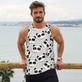 thumbnail image 6 of Balery Cute Panda Pattern Men's Workout Tank Top Gym Muscle Tee Fitness Bodybuilding Sleeveless T Shirt Quick Dry Fit Muscle Tank Top Slim-Fit Tank-Large, 6 of 7