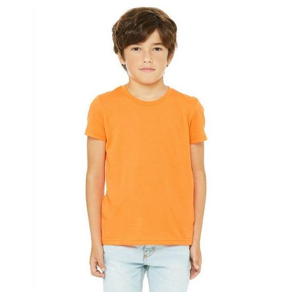The Bella + Canvas Youth Jersey Short Sleeve T-Shirt - NEON ORANGE - L