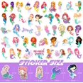thumbnail image 3 of Paquete de 100 lindas pegatinas de sirena para niños, pegatinas de animales para botella de agua, computadora portátil, regalos de diario, pegatinas estéticas de vinilo impermeables para niños pequeños, adolescentes, niñas, niños y adultos. JM, 3 of 5
