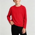 thumbnail image 4 of StSilkitty Long Sleeve Basic T-Shirts for Boys Girls Cotton Crewneck Tee Shirts Lightweight Breathable Pullover Tops, 4 of 7