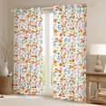 thumbnail image 2 of Feelyou Cartoon Fox Black Out Curtains, Flower Leaf Plant Curtains Pack of 2 (42x63 Each), 2 of 6