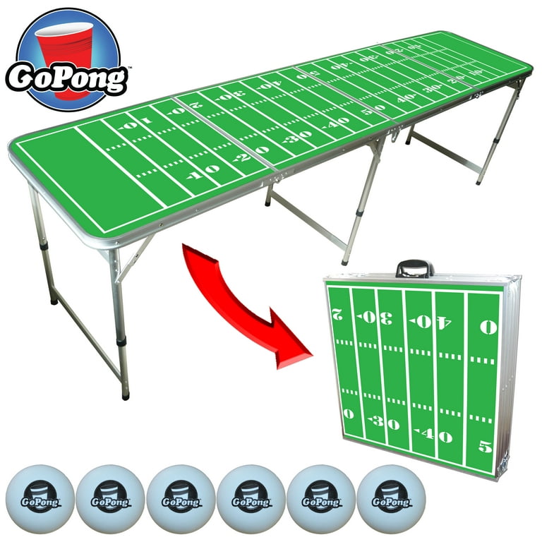 Go Pong 8-Foot Portable Tailgate / Pong Table (Includes 6 pong balls) 