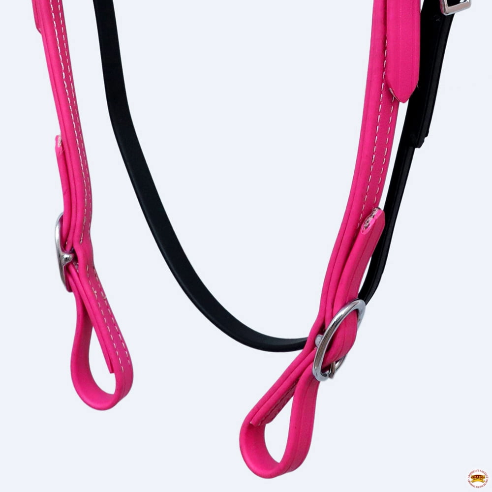 HILASON Western Horse Collier de poitrine en cuir Biothane Rose