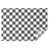 Gray and White Checkerboard Checkered Pattern Rectangle Tablecloth 60"x84",Waterproof Polyester Rectangle Table Cloth, Wipeable Spillproof Polyester Tablecloth for Dining, Camping, Indoor and Outdoor