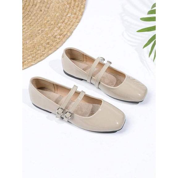 Women's Vintage Mary Jane Flats With Double Strap For All-Season 2026