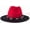 Black Band, Red, variant on Gradient Color Fedora for Women & Men - Ombre Felt Hat with Classic Belt Buckle