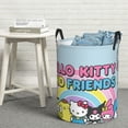 thumbnail image 5 of Hello Kitty Laundry Hamper, Dirty Clothes Hamper Storage Basket for Bathroom Bedrooms, Circular Hamper with Handles, Gifts for Boys Girls Men Women, 5 of 8