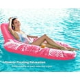 thumbnail image 6 of Inflatable Pool Float Adult - Pool Floaties Lounger Floats Raft Floating Chair Water Floaties for Swimming Pool Lake Lounge Float with Cup Holders Beach Pool Party Toys for Adults (Pink), 6 of 7