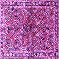thumbnail image 1 of Ahgly Company Indoor Square Persian Purple Traditional Area Rugs, 3' Square, 1 of 4