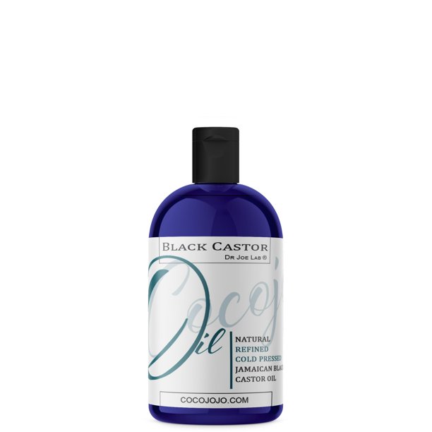 cocojojo Aceite de ricino negro jamaicano orgánico prensado en frío natural 8 oz para el crecimiento de las pestañas de la piel del cabello y la restauración del acné Virgen Premium refinado grado A