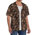 thumbnail image 2 of Kdxio Men's Hawaiian Shirt for Men Short Sleeve Shirt Brown Camouflage Skull Summer Casual Holiday Beach Button Down T-Shirts, 2 of 5