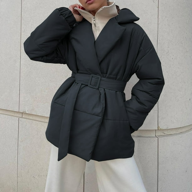 Parkas de manga larga para mujer, de algodón, con tirantes, capucha, cuello apilado, sudadera con flecos, blusa para mujer