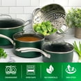 thumbnail image 3 of Granitestone Emerald Collection 10 Piece Pots and Pans Set with Ultra Nonstick Durable Mineral & Diamond Triple Coated Surface, Stainless Steel Stay Cool Handles, Oven & Dishwasher Safe, 3 of 11