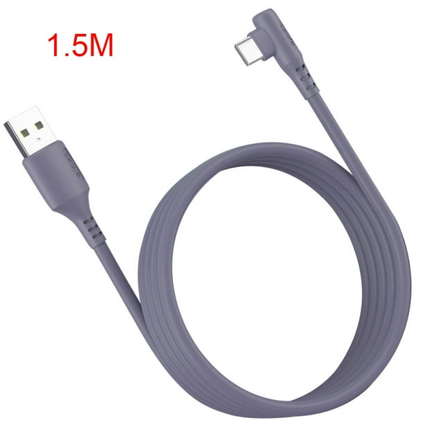 Baohd 5A Charging Cable Mobile Phone USB Elbow Data Transmission Cable Phone Elbow Charging Cord 1.5m Type-c