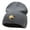 Dk Grey, variant on Spanish Rider Embroidered Short Knitted Beanie - Dk Green OSFM