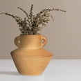 thumbnail image 2 of Bloomingville Round Stoneware Vase with Reactive Glaze Finish and Vertical Handles, Terra Cotta, 2 of 5