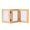 Log color, variant on Softwood Triplicate Photo Frame Vertical Orientation Excellent For Displaying Family Likenesses Together