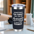 thumbnail image 5 of Birthday Gifts for Men Dad Cup - Sometimes You Forget Your Awesome Gifts Navy 20oz Motivational Coffee Tumbler Birthday Gift for Dad, Husband, Boyfriend Inspirational Tumbler for Men Who Want Nothing, 5 of 10