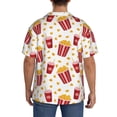 thumbnail image 3 of Balery Popcorn Camisa Casual de Manga Corta con Botones para Hombre, Texturizada, Estilo Cubano, para Playa, Verano-Medium, 3 of 5