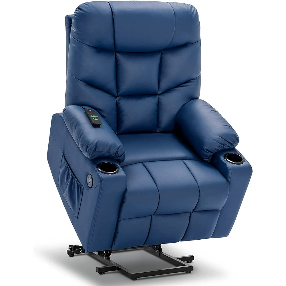 Mcombo Electric Power Lift Recliner Chair Sofa for Elderly, 3 Positions, 2 Side Pockets and Cup 