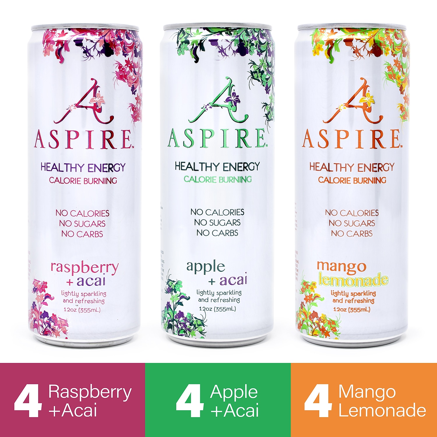 Aspire Variety Energy Drink 12 oz. 12/Box (220-01088)
