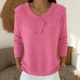 thumbnail image 2 of Lumtrix Shawl Collar Sweaters For Women Long Sleeve Ribbed Knit Tops Cozy Sweaters Casual Loose Pullover Winter Fashion Clothing Pink 2XL, 2 of 5