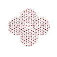 thumbnail image 7 of 13 Inch Round Placemats Set of 4, Valentine's Day Non Slip Heat Insulation PP Table Mats, Sweet Love Heart Lines Romantic Red Washable Place Mats for Kitchen Dining Party Table Decor, 7 of 7